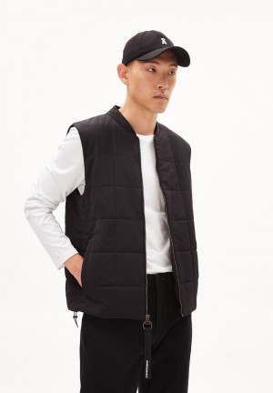ARMEDANGELS AABISKO Waistcoat Regular Fit made of Polyamid Mix (recycled) Negras | XKRUEB-610