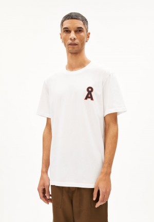 ARMEDANGELS AADONI A SIGNATURE T-Shirt Relaxed Fit made of Organic Cotton Blancas | XSLVCY-780
