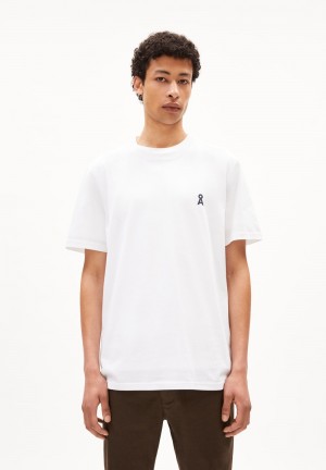 ARMEDANGELS AADONI CHAANGE T-Shirt Relaxed Fit made of Organic Cotton Blancas | UQGXCD-325