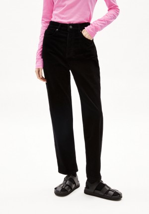 ARMEDANGELS AAIKALA CORDUROY Woven Pants made of Organic Cotton Mix Negras | NQJAGX-183
