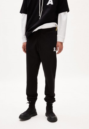 ARMEDANGELS AAIKE ICONIC CAPSULE Heavyweight Sweat Pants Regular Fit made of Organic Cotton Mix Negras | PGWQUB-824