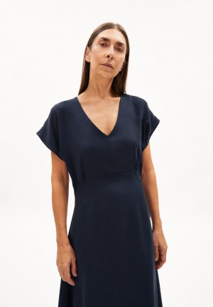 ARMEDANGELS AALBINE Woven Dress Regular Fit made of TENCEL™ Lyocell Night Sky | RYPXMJ-413