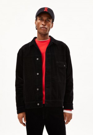 ARMEDANGELS AALEKSI CORDUROY Overshirt Oversized Fit made of Organic Cotton Mix Negras | GPASBV-792