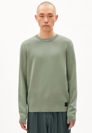 ARMEDANGELS AALPHONS Sweater Regular Fit made of Organic Cotton Gris Verde | DNCVEZ-573