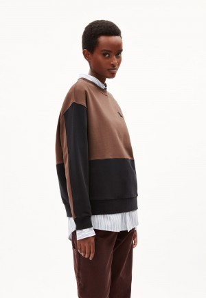 ARMEDANGELS AARIN PATCHED Sweatshirt Oversized Fit made of Organic Cotton Verde Menta | DYURNC-169