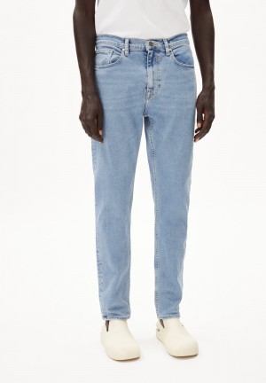 ARMEDANGELS AARJO TARPA Jeans Tapered Leg Mid Waist Organic Cotton Mix Comfort-Stretch Azules | LGABWS-693