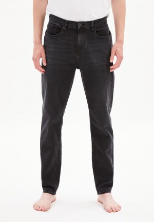ARMEDANGELS AARJO TARPA Tapered Leg Mid Waist made of Organic Cotton Mix Negras | UJXHPF-829