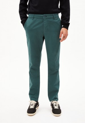 ARMEDANGELS AATHAN Chino Pants made of Organic Cotton Mix Verde Menta | HIDFAW-014