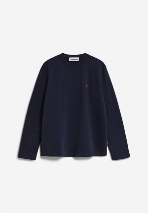 ARMEDANGELS AAVIL Sweatshirt Regular Fit made of Organic Cotton Night Sky | NTHZUX-812