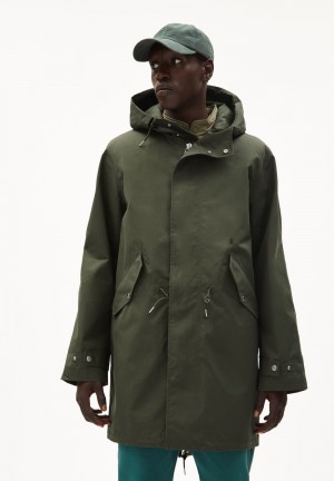 ARMEDANGELS ACAARDIA CORE Parka Relaxed Fit made of Organic Algodon Verde Menta | CAOWNH-940