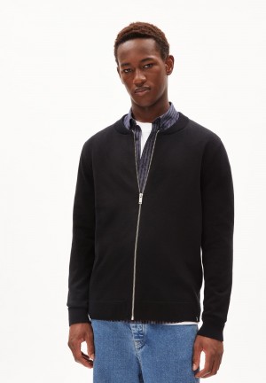 ARMEDANGELS AGAAMON Cardigan Regular Fit made of Organic Cotton Negras | TQUZFR-590