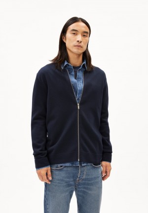 ARMEDANGELS AGAAMON Cardigan Regular Fit made of Organic Cotton Night Sky | HJLPSU-348