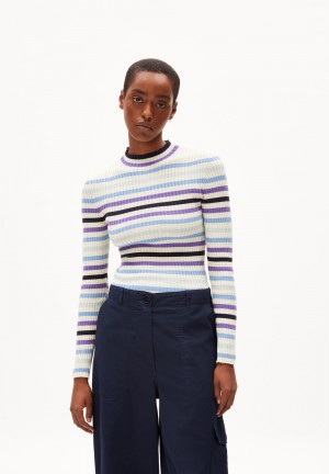 ARMEDANGELS ALAANIA MULTICOLOR 2.0 Sweater Slim Fit made of Organic Cotton Azules | VEGNFK-902
