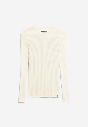 ARMEDANGELS ALAANIA RN Sweater Slim Fit made of Organic Cotton Oatmilk | RSUADZ-587