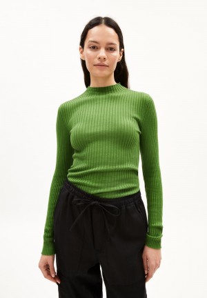 ARMEDANGELS ALAANIA Sweater Slim Fit made of Organic Cotton Verde | ERLVDP-176