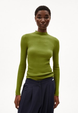 ARMEDANGELS ALAANIA Sweater Slim Fit made of Organic Cotton Verde Menta | DXIHGV-863