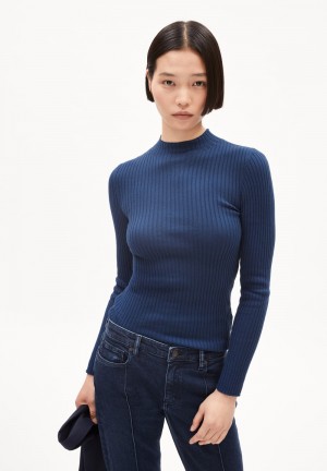 ARMEDANGELS ALAANIA Sweater Slim Fit made of Organic Cotton Indigo | ZRSMXC-269