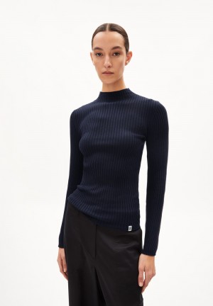 ARMEDANGELS ALAANIA Sweater Slim Fit made of Organic Cotton Night Sky | VLXSHT-736
