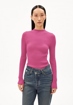 ARMEDANGELS ALAANIA Sweater Slim Fit made of Organic Cotton Crushed Berry | NERWAG-759