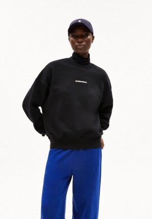 ARMEDANGELS ALIZAA NESTLING Sweatshirt Oversized Fit made of Organic Cotton Negras | FLZBSG-623