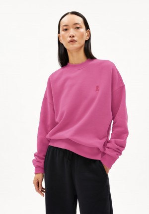 ARMEDANGELS ALIZAA Sweatshirt Oversized Fit made of Organic Cotton Crushed Berry | QVIFLZ-158