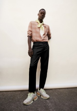 ARMEDANGELS ALVAARO LINEN Chino Pants made of Linen-Mix Negras | JNXQLK-791