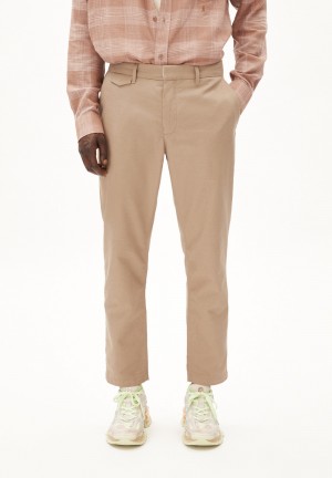 ARMEDANGELS ALVAARO LINEN Chino Pants made of Linen-Mix Cinnamon Dust | HZWFCI-513