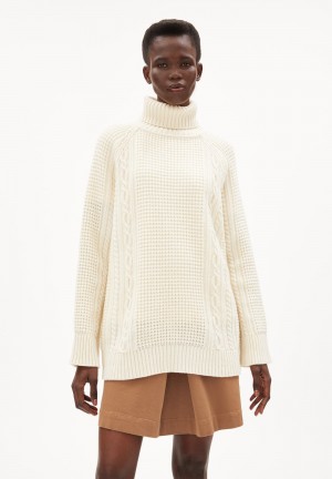 ARMEDANGELS AMALAA Sweater Oversized Fit made of Organic Wool Mix (recycled) Oatmilk | GTRAHU-458