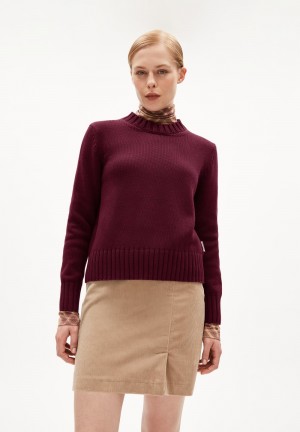 ARMEDANGELS AMALIAAS EREN COTTON Sweater Relaxed Fit made of Organic Cotton Cranberry Juice | GIXUOY-473