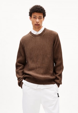 ARMEDANGELS ANDRAAS Sweater Regular Fit made of Organic Cotton Earth-cinnamon Dust | ZSRNUC-869