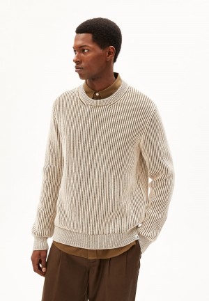 ARMEDANGELS ANDRAAS Sweater Regular Fit made of Organic Cotton Oatmilk-dried Moss | DMOXPZ-671