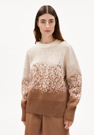 ARMEDANGELS ANIAA DEGRADEE Pullover Oversized Fit mage of cottonmix Cedar Wood-rose Quartz | QJFNMP-256