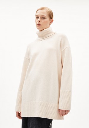 ARMEDANGELS ARDIAA ROLLNECK Sweater Loose Fit made of Organic Wool Mix Oatmilk | KBRNWP-956