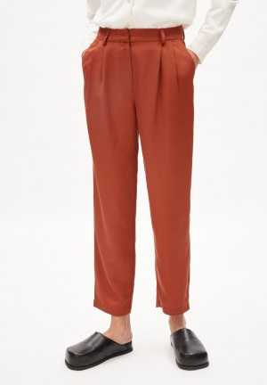 ARMEDANGELS ARETAA Pants Relaxed Fit made of TENCEL™ Lyocell Brick | KUMWTH-832