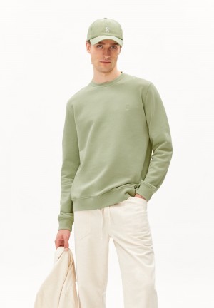 ARMEDANGELS BAARO COMFORT Sweatshirt Regular Fit made of Organic Cotton Mix Verde Menta | QOBPCV-719