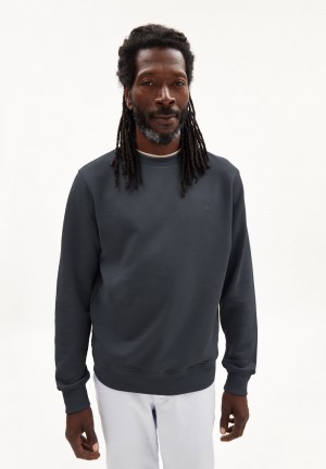 ARMEDANGELS BAARO COMFORT Sweatshirt Regular Fit made of Organic Cotton Mix Graphite | BPCZMU-261