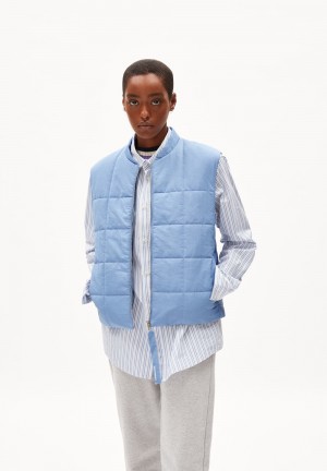 ARMEDANGELS BANCAA Waistcoat Regular Fit made of Polyamid Mix (recycled) Azules | HIKSRA-258