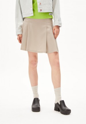 ARMEDANGELS BELINDAA Woven Skirt Relaxed Fit made of TENCEL™ x REFIBRA™ Lyocell Sand Stone | OVPYRW-953