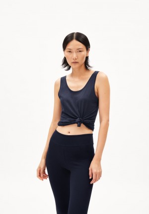 ARMEDANGELS BELISAA SOFT Top Slim Fit made of Organic Cotton Night Sky | HYDLRP-048