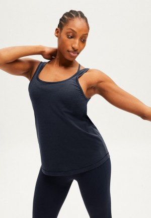 ARMEDANGELS BENISHAA Activewear Top made of TENCEL™ Lyocell Mix Indigo | NUJKIZ-653