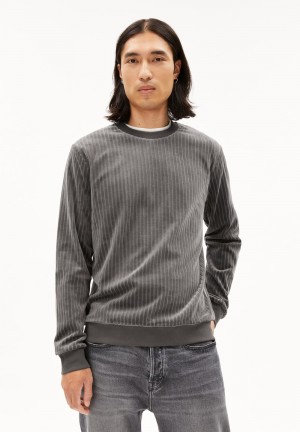 ARMEDANGELS BENJAARO CORDUROY Sweatshirt Regular Fit made of Organic Cotton Iron Cast | UNPZLE-740
