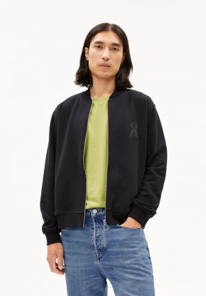 ARMEDANGELS BOSAAS Sweat Jacket Relaxed Fit made of Organic Cotton Negras | JMDVSE-043