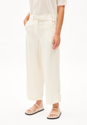 ARMEDANGELS CAARUNUS LINO Woven Pants made of Linen-Mix Oatmilk | GDIFSE-261