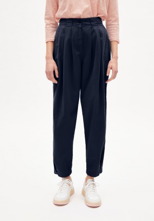 ARMEDANGELS CARINAA Pants made of Organic Cotton Mix Night Sky | PRMQTN-025