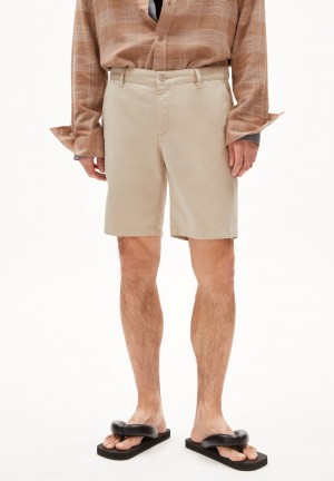 ARMEDANGELS DAALOS Shorts made of Organic Cotton Mix Sand Stone | MEWIHY-648