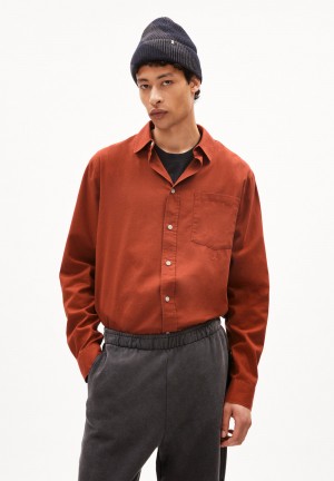 ARMEDANGELS DAANIL Shirt Relaxed Fit made of Organic Cotton Verde Menta | VKTYDS-674