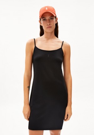 ARMEDANGELS DAARIMA Jersey Dress Slim Fit made of TENCEL™ Lyocell Mix Negras | MRXPAS-587