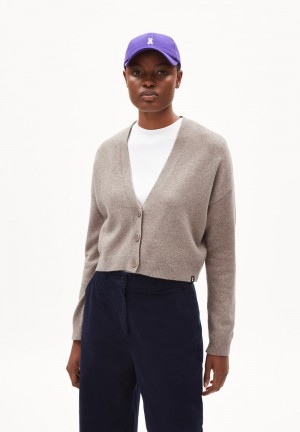 ARMEDANGELS DAMIRAA REGLANA Cardigan Oversized Fit made of Organic Wool Mix Verde Menta | OFUCRE-351