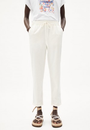 ARMEDANGELS DANIAA LINO Pants made of Linen-Mix Blancas | RBDOCL-279