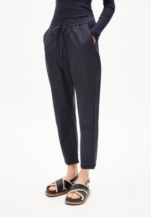 ARMEDANGELS DANIAA Pants made of Organic Cotton Mix Night Sky | WCEFVR-235